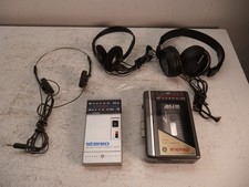 Vintage GE Walkman Portable Cassette Player-Am/Fm Radio Lot Sony Headphones