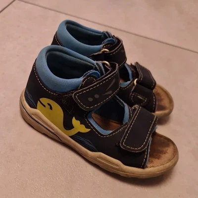 Ricosta Pepino Jungen Sandalen Gr. 23 Blau Klettverschluss verstellbar Tiermotiv - Bild 1 von 4