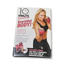 10 Minute Solution: Knockout Body Workout Kit W/ Weighted Gloves Brand New
