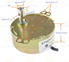 2PCS Synchronous Turntable Motor Electric Motor TYC-50 2.5-3RPM 4W CW/CCW 100...
