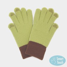 Two Toned Knit Smart Touch Gloves