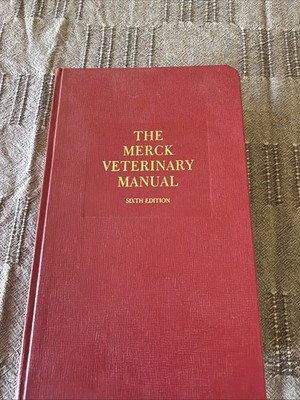 VINTAGE The Merck Veterinary Manual  6th Edition-1986 Thumb Index Red Hard Cover