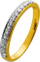 Diamant Ring Silber Vergoldet Lab Grown Diamonds 0.30Ct