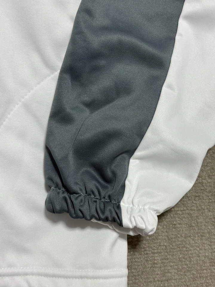 美国队奥运会田径夹克男式 2XL 白色灰色全拉链美国制造 USOC — 第 4/4 张图片