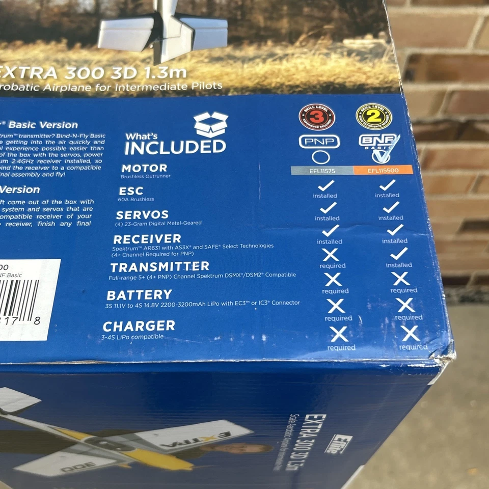 E-Flite Extra 300 3D 1.3m BNF Basic with AR631 (EFL11550). NIB. 48 States Only.. - Image 3 of 4