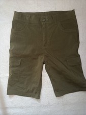 Boy Scouts of America Boys Cargo Shorts 18 x 10 Olive Green Stretch Cotton Nylon