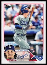 2023 Topps James Outman #395 BASEBALL CARD Rookie Los Angeles Dodgers RC. rookie card picture