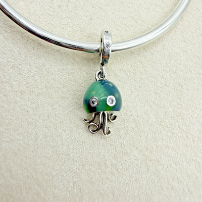 Pandora Color Changing Jellyfish Dangle Charm Sterling Silver Blue