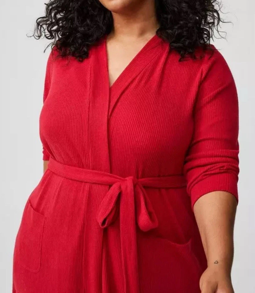 Torrid Super Soft Plush Rib Sleep Robe Size 1XL/2XL - Image 2 of 4