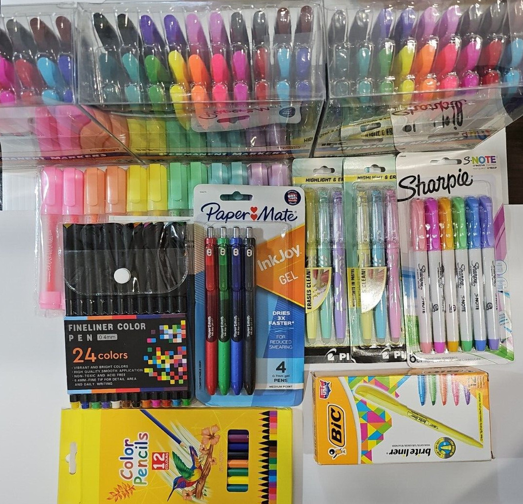 Pens Markers Highlighters by Sharpie / BiC / Pilot / Paper Mate / INC. & Others-image