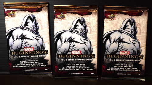 (3) Upper Deck Marvel Beginnings Vol 2: Series 1 Booster Packs