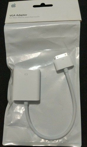 Apple iPad iPhone 30 Pin Dock Connector To VGA Adapter NEW - 第 1/5 張圖片