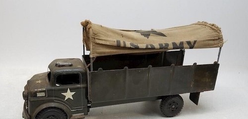 Vintage 1950's MARX LUMAR US Army Transport Carrier Truck #5417314 - Afbeelding 1 van 7