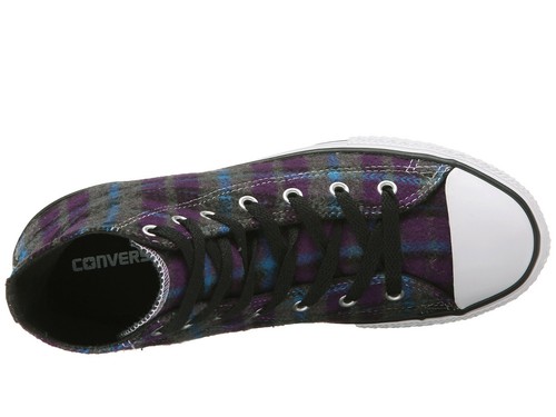 Converse CT AS Hi Youth Shoe - Plaid Fabic 649982C NIB! NEW! Sizes Think School! - Picture 5 of 7