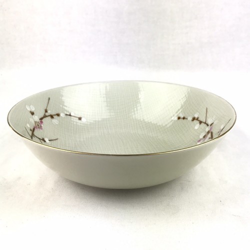 Vtg 1950s Wentworth China Bowl Pasadena Hand Painted Peach Blossoms Moderna 9” - Picture 3 of 9