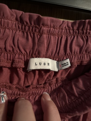 Women’s Lush Shorts Comfy Shorts Size Small Burgundy - Picture 2 of 4