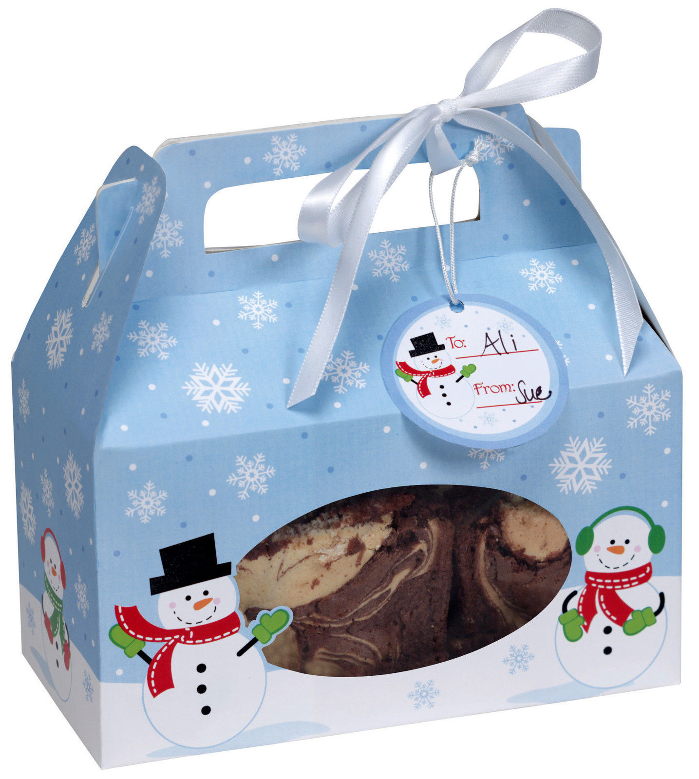 Christmas Cookie Boxes Snowman Food Safe Treat Sweet Mince Pie Biscuit Gift Box