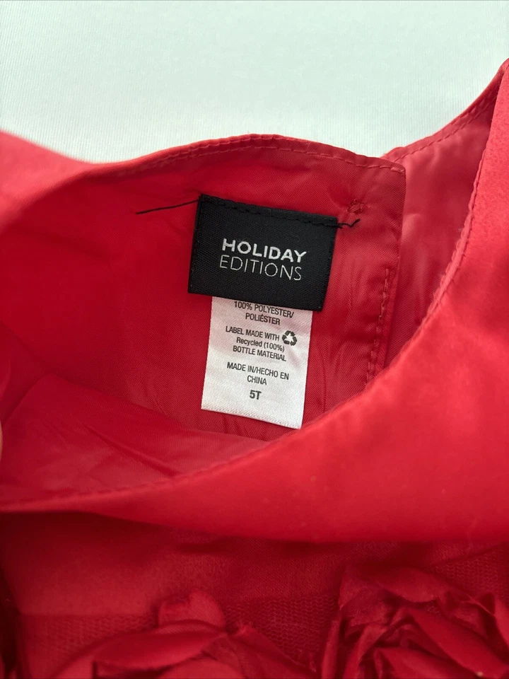 HOLIDAY EDITIONS red Dress Christmas Formal 5 years Girl - Image 4 of 4