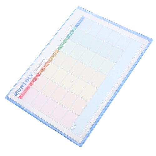 Agenda mensile A4 2 pezzi fogli calendario vuoti calendario mensile scrivania non datata - Foto 5 di 12
