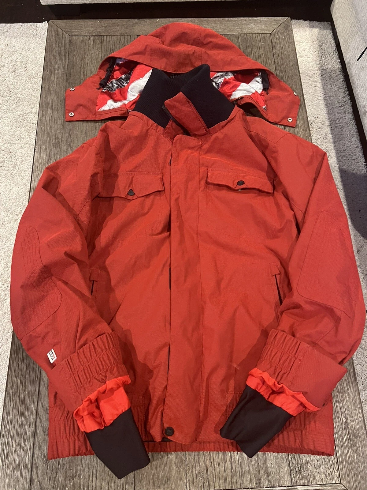 Mens Quiksilver Tech Utility Snowboarding Jacket Burgundy 5,000mm New M $180