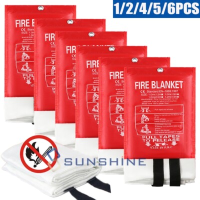 Large FIRE BLANKET Fiberglass, Fire Extinguishing Blanket 59''x59'', 47''x47''