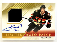 2015-16 UD SP Authentic Limited Auto Patch Kyle Turris /100 #98