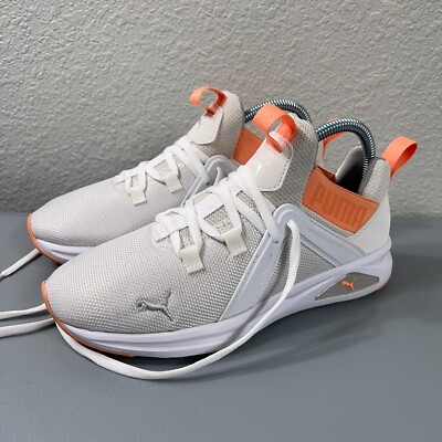 Puma Enzo 2 Shineline Shoes Kids Size 6 6c White Running Sneakers Gym Athletic