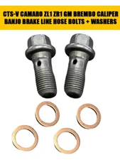 GM Brembo Caliper Banjo Brake Line Hose Bolts&washers For CTS-V Camaro ZL1 ZR1