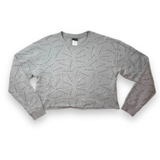 Friends Central Perk Heather Gray Crop Sz M