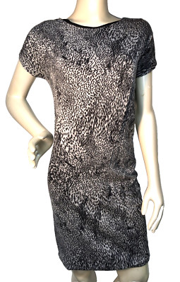 MaxMara Max Mara Sz 46 US 10 Asymmetrical sleek Animal Print  Dress