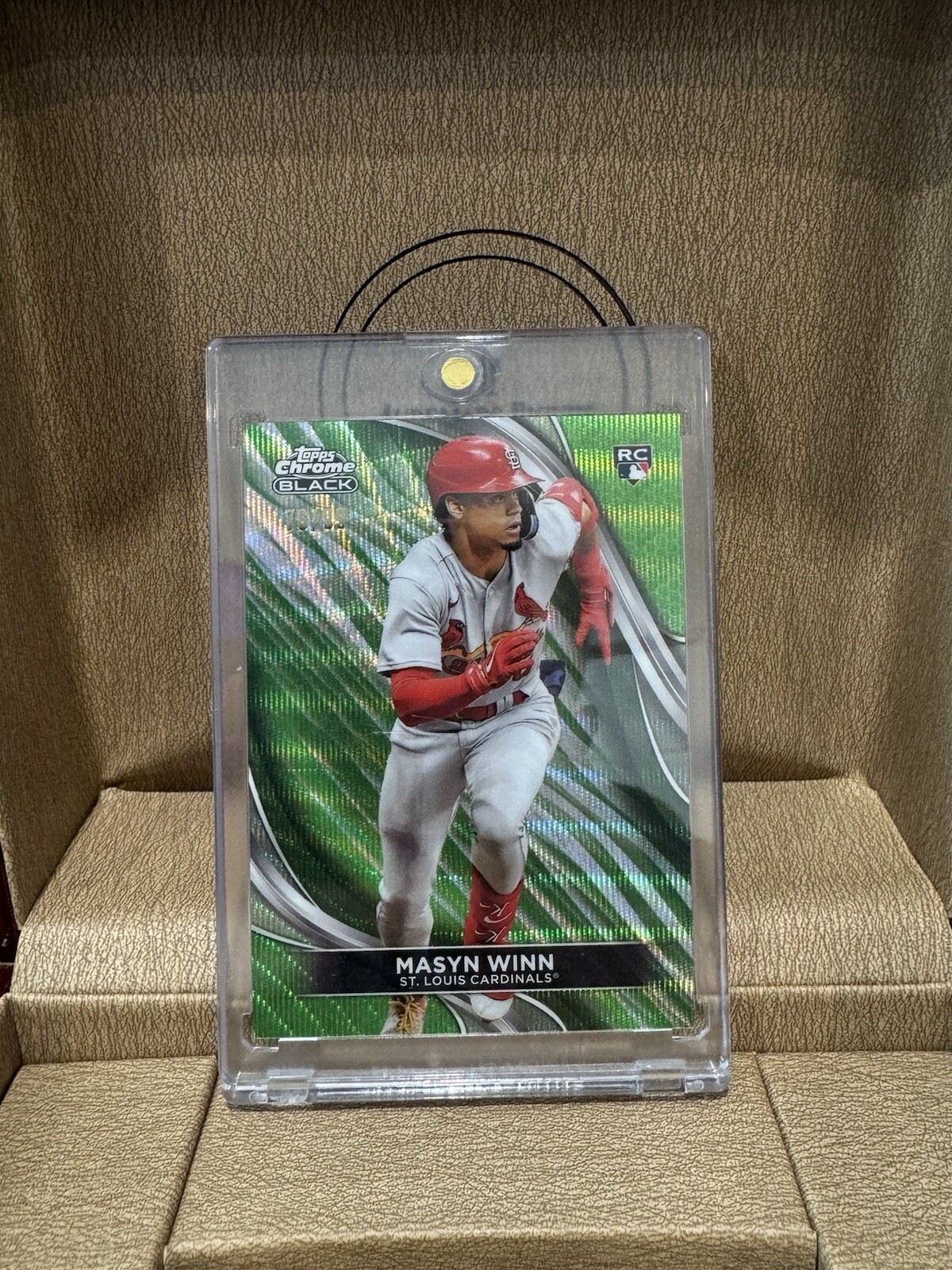 2024 Topps Chrome Black - Green Refractor #46 Masyn Winn /99 (RC)