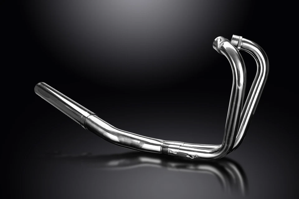 Silenciador recto de acero inoxidable Kawasaki Z750B Twin 1976-1979 escape completo 2-1  Foto 4 de 4