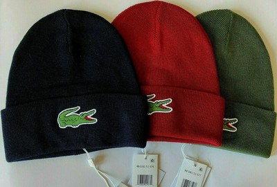 Lacoste Wool Blend Knit Beanie Men's 