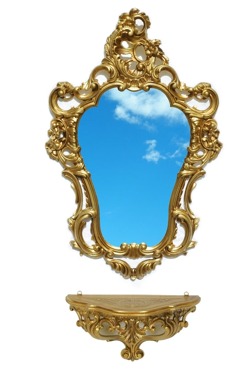 Growsun Specchio Da Parete Vintage Ad Arco Dorato 61x91 Cm - Stile Barocco Con Cornice In Metallo - 5