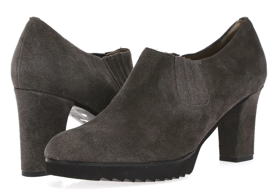 Anyi Lu Mujer Gris Oscuro Gamuza Cuero Botines Cortos Zapatos Talla 41 Foto 2 de 4