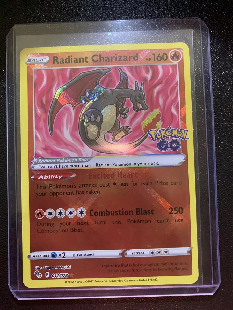  Radiant Charizard - 011/078 - Pokemon Go - Shiny Pokemon Card :  Toys & Games