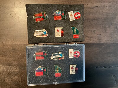 1996 Olympic Games Coca-Cola Collar pins. 2 identical sets of 6.  