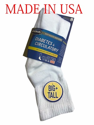 Scholl's Men's Diabetic Ankle Socks 2-Pack BIG TALL