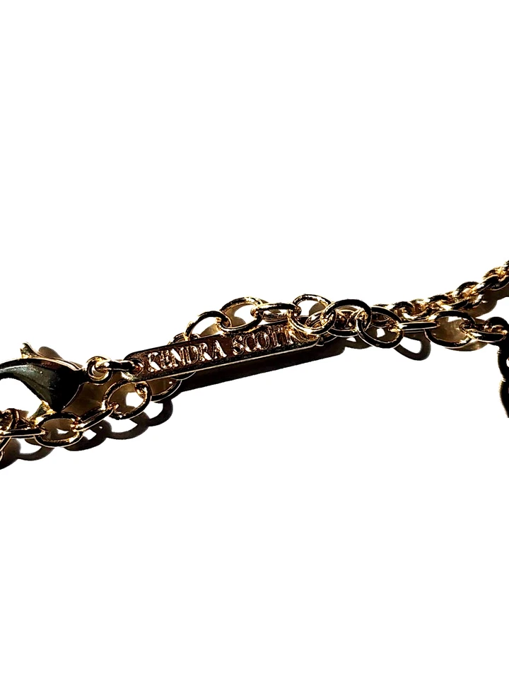 Kendra Scott Kellie Rose Gold Long Ivory Mother Of Pearl Station Necklace 38” - Image 3 of 4