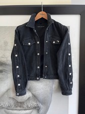 Bella Freud X J Brand Black Denim Jacket With Stud Details. Bnwtt. Size Small