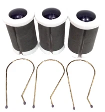 Conair JUMBO 3 Clips 3 Flocked Rollers ONLY for CHV14 Hairsetter REPLACEMENTS