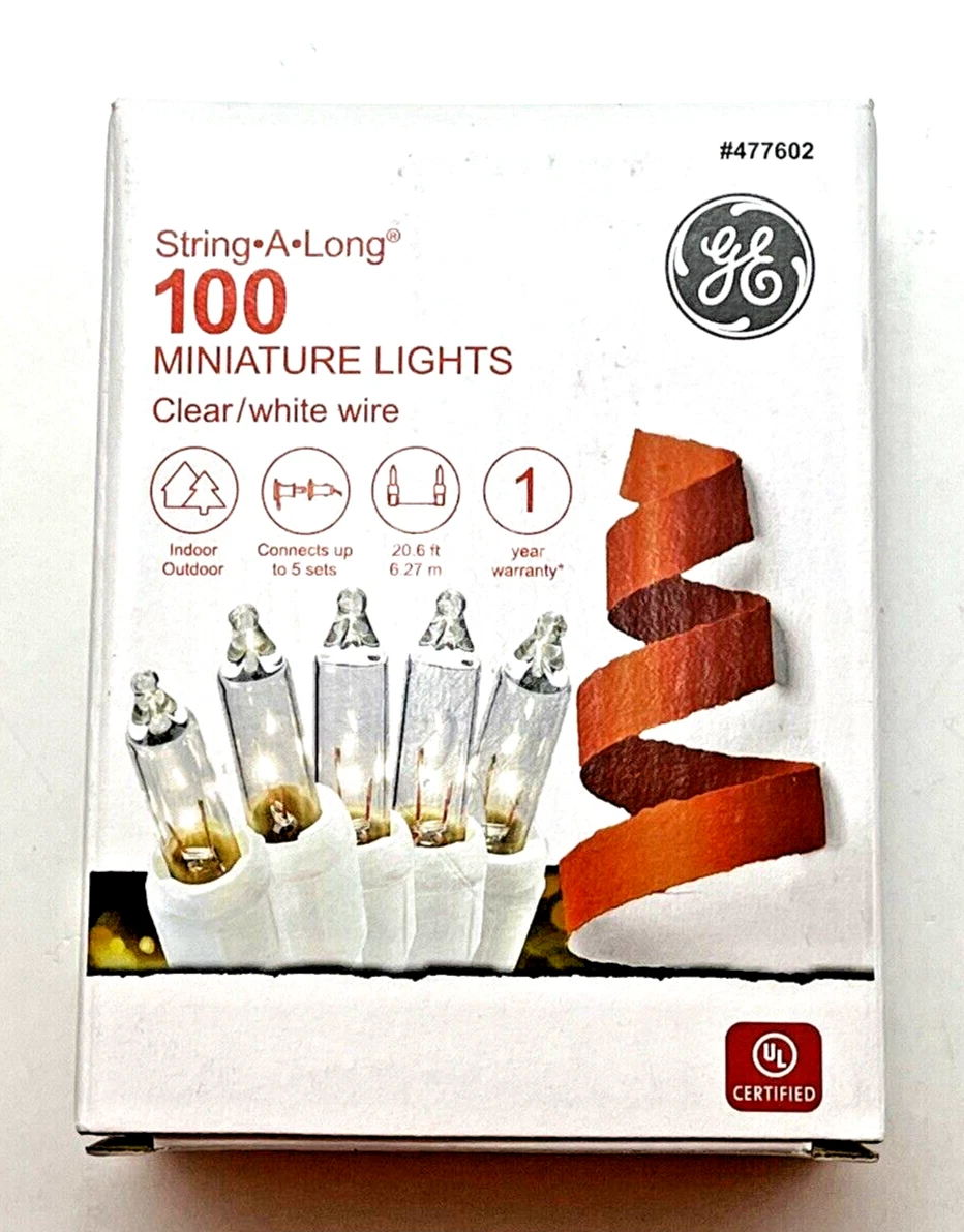Ge 100 miniature lights clear deals