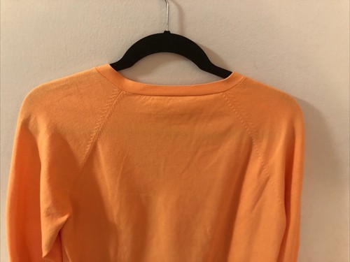 Talbots Melon Orange V-Neck LS Pullover Sweater Size L NWT - Picture 9 of 9