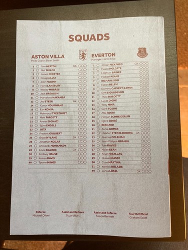 Aston Villa Programme 2016/17 2017/18 2018/19 2019/20 2021/22 2022/23 2023/24 - Bild 198 von 376