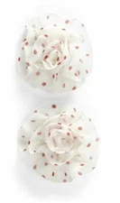 Jolee's Boutique Dimensional Stickers, White with Red Polka Dots Flowers