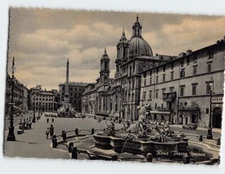 Postcard Piazza Navona Rome Italy