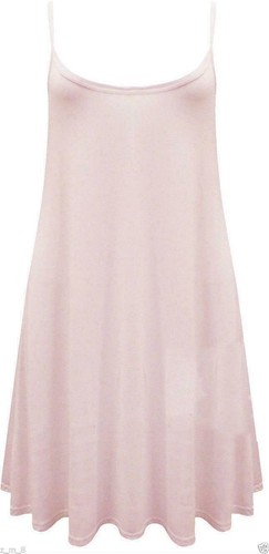 Damen Camisole Cami ausgestellt Skater Frauen Träger Weste Top Swing Mini Sommerkleid - Bild 16 von 18