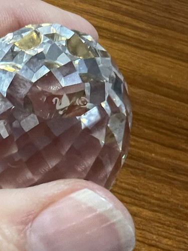 SWAROVSKI CRYSTAL Faceted PINEAPPLE Gold-Tone Leaves 2 1/2" - Picture 3 of 3