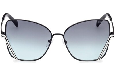 Emilio Pucci EP179 05B Black Butterfly Sunglasses Metal Frame 59-15-140 05B