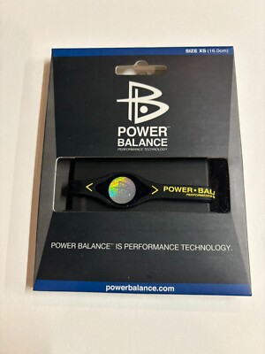 Power Balance Performance Technology Armband - Schwarz/Gelb - XS - NEU